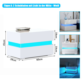 Modern RGB LED Nightstands