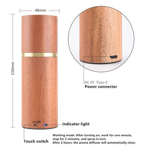 Wooden Glass Essential Oil Aroma Diffuser