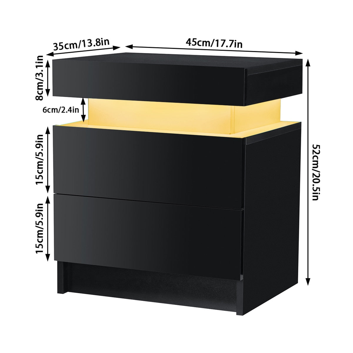 RGB LED  Bedside Cabinet