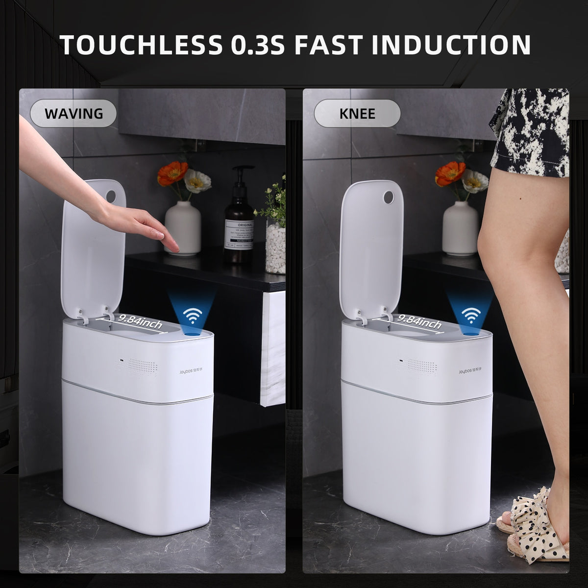 Smart Bathroom Trash Can Touchless