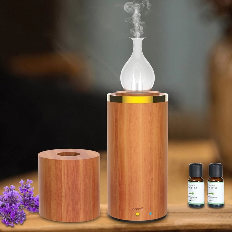 Wooden Glass Essential Oil Aroma Diffuser